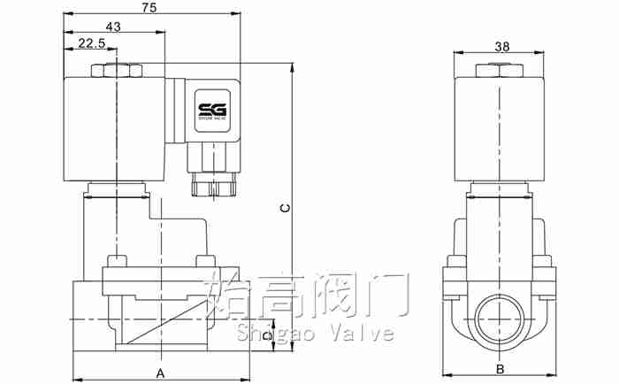 高壓先導活塞式電磁閥尺寸